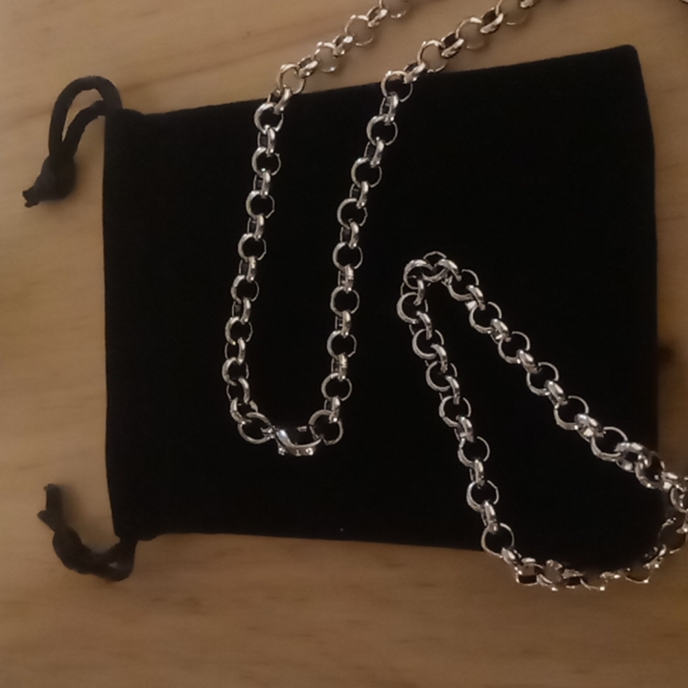 316 stainless rolo link chain,necklace. 22 inch x 5mm.